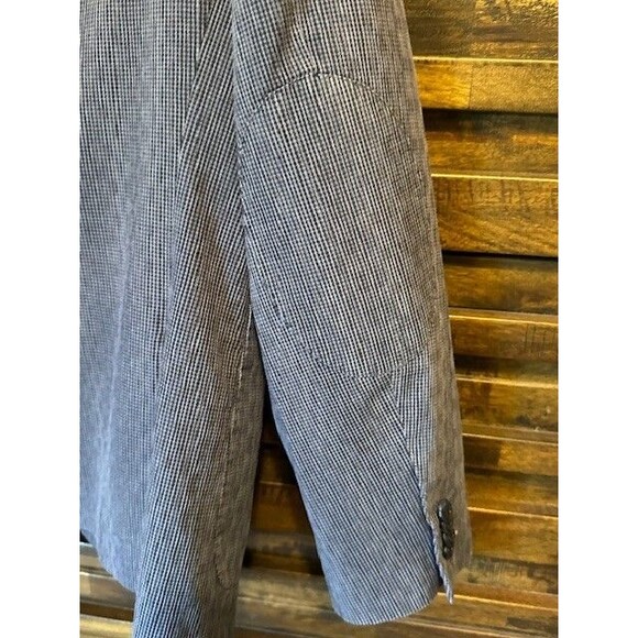 Tailorbyrd Mens Blazer Sport Coat Blue‎ Stripe Stretch Seersucker Elbow 38S - Picture 7 of 16